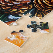 Festlicher Pinguin im Winterdekor Puzzle (Seite)