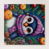 Festlicher Pinguin im Winterdekor Puzzle (Horizontal)