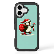 Festlicher Pinguin mit Candy Cane