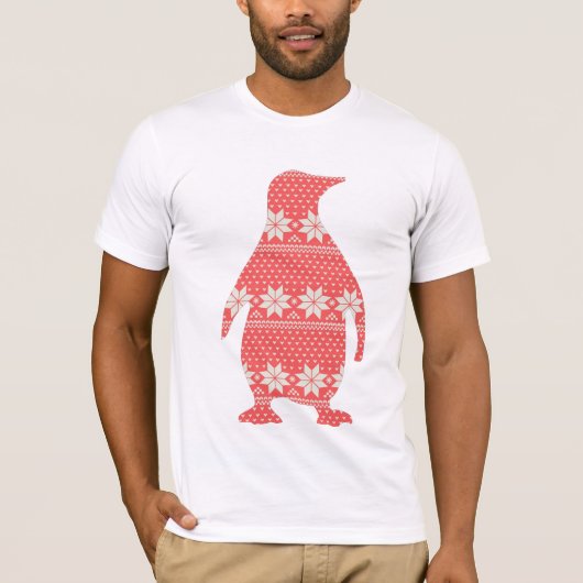 Festlicher Pinguin T-Shirt (Vorderseite)
