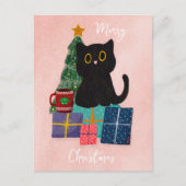 Festlicher Pink Frohe Weihnachten Niedlicher Black (Vorderseite)