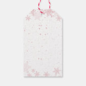 Festlicher Pink Gingerbrett Weihnachtsanreiz Geschenkanhänger (Rückseite)