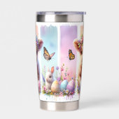 Festlicher Pinselstrich Osterhochland Kuh 20oz Thermobecher (Links)