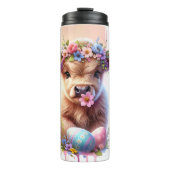 Festlicher Pinselstrich Osterhochland Kuh Tumbler Thermosbecher (Vorderseite)