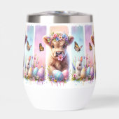 Festlicher Pinselstrich Osterkuh Wein (Vorderseite)