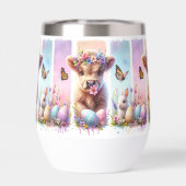 Festlicher Pinselstrich Osterkuh Wein (Rückseite)