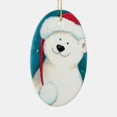 Festlicher polarer Bär in einer Keramikornament (Rechts)