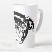 Festlicher Pug Morgen Grüße Milchtasse (Rechte Ecke)