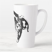 Festlicher Pug Morgen Grüße Milchtasse (Rechts)