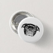 Festlicher Pug-Schattierter Pin Button (Vorne & Hinten)