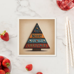 🎄 Festlicher quadratischer Papieruntersetzer 🎄 Serviette