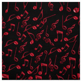 Festlicher roter Musiknoten auf Schwarzem oder Stoff (Muster)