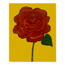 Festlicher roter Rosen- und gelber Wasserfarbenpos