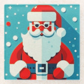 Festlicher Santa Claus Untersetzer (Vorderseite)