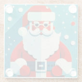 Festlicher Santa Claus Untersetzer (Rückseite)