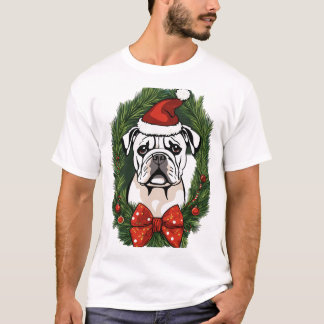 Festlicher Santa Dog T - Shirt - Perfekt für Hunde