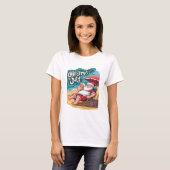 Festlicher Santa Relaxing am Strand T-Shirt (Vorne ganz)