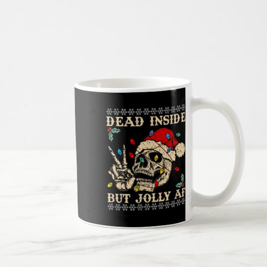 Festlicher sarkastischer schnodderiger Skelett-häs Kaffeetasse (Rechts)