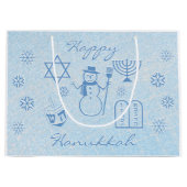 Festlicher Schein CHANUKKA Große Geschenktüte (Vorderseite)