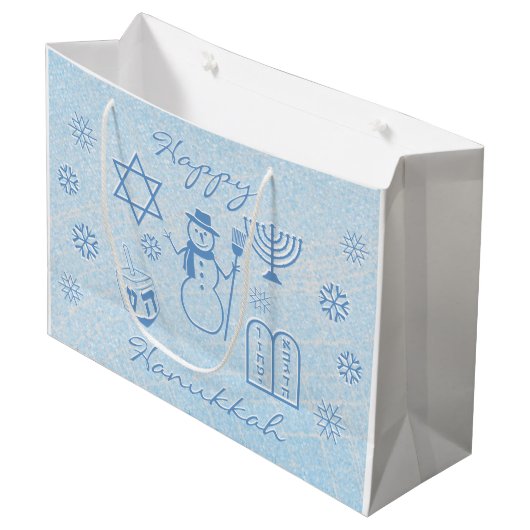 Festlicher Schein CHANUKKA Große Geschenktüte (Vorderseite Schrägansicht)