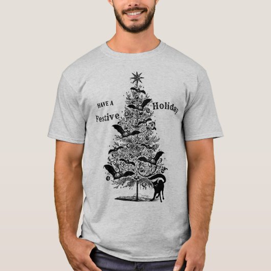 Festlicher Schläger-Weihnachtsbaum T-Shirt (Vorderseite)