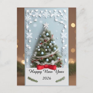 🎄 Festlicher Schneebaum-Weihnachtszauber ❄️ Urlau Postkarte