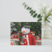 Festlicher Schneemann, 2 Postkarte (Stehend Vorderseite)