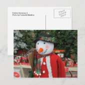 Festlicher Schneemann, 2 Postkarte (Vorne/Hinten)