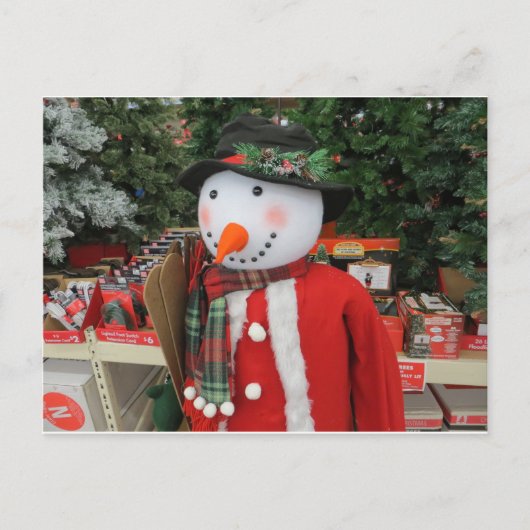Festlicher Schneemann, 2 Postkarte (Vorderseite)