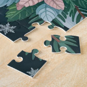 Festlicher Schneemann mit Botanik Puzzle (Seite)