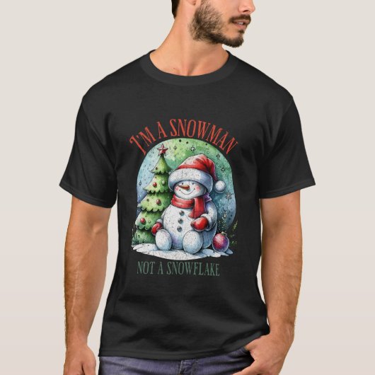 Festlicher Schneemann und Feiertagskäfer T-Shirt (Vorderseite)