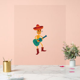 Festlicher Skelettgitarrist Acrylschild