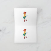 Festlicher Skelettgitarrist Dankeskarte (Innenseite)