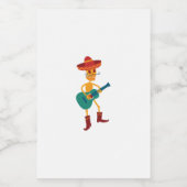 Festlicher Skelettgitarrist Lebensmitteletikett (Einzelnes Label)