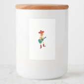 Festlicher Skelettgitarrist Lebensmitteletikett (Vorderseite)