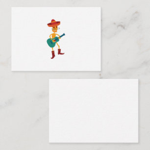 Festlicher Skelettgitarrist Mitteilungskarte