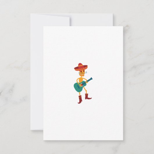 Festlicher Skelettgitarrist RSVP Karte (Vorderseite)