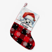 Festlicher Snowbär Weihnachten Strumpf Kleiner Weihnachtsstrumpf (Vorderansicht (hängend))