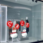 Festlicher Snowman SALE Holiday Vibes Store Fensteraufkleber
