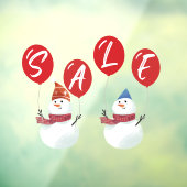Festlicher Snowman SALE Holiday Vibes Store Fensteraufkleber (Blatt 3)