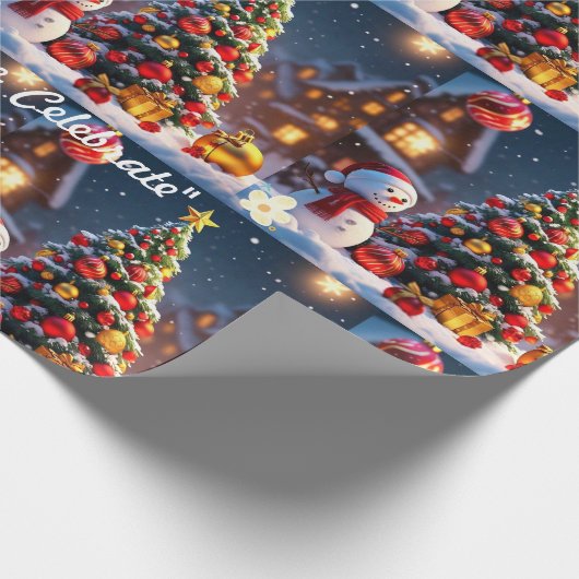 "Festlicher Sparkle" Geschenkpapier (Ecke)