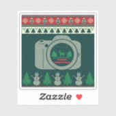 Festlicher Spaß Foto Weihnachten Aufkleber (Blatt)