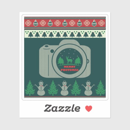 Festlicher Spaß Foto Weihnachten Aufkleber (Blatt)