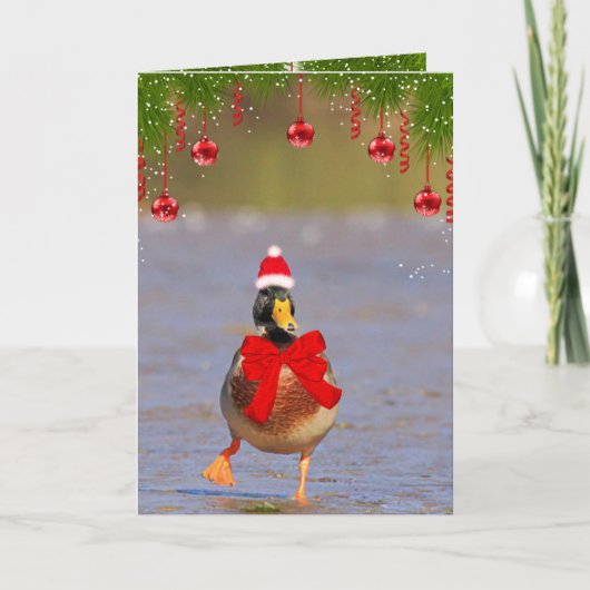 Festlicher Spaß Mallard Duck Weihnachten (Vorderseite)