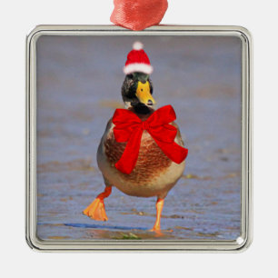 Festlicher Spaß Mallard Duck Weihnachten Ornament Aus Metall