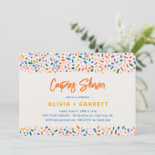 Festlicher Spaß Moderne Paare Dusche Einladung (Stehend Vorderseite)