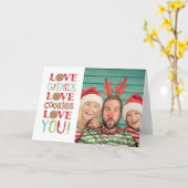 Festlicher Spaß Niedlich Weihnachten Foto Karte (Gelbe Blume)