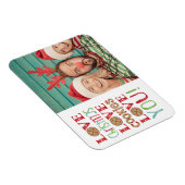Festlicher Spaß Niedlich Weihnachten Foto Magnet (Rechte Seite)