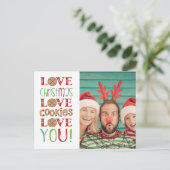 Festlicher Spaß Niedlich Weihnachten Foto Postkarte (Stehend Vorderseite)