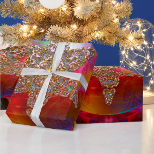 Festlicher Spaß Romantische Weihnachtsschneeflocke Geschenkpapier